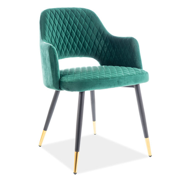 Стул Signal Franco Velvet Зеленый-Черный-0