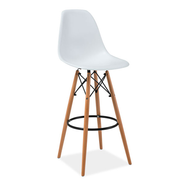 Барный стул Signal Enzo H-1 Белый-бук Барный стул Signal Enzo H-1 Белый-бук-0