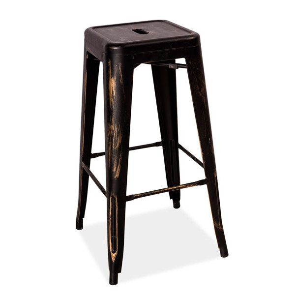 Барний стілець Signal Long Чорний-потертий-0