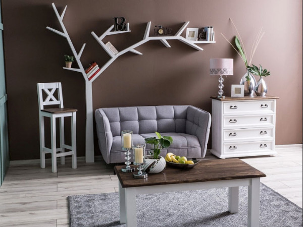 Барный стул Signal Poprad H-1 Коричневый воск-белый-1