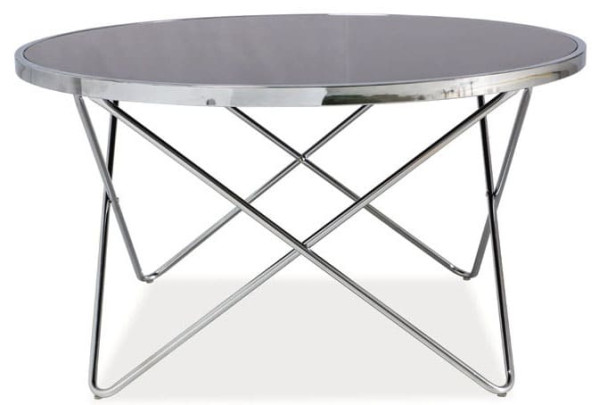 Журнальний стіл Signal Fabia B Чорний/Хром-0