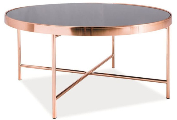 Журнальний стіл Signal Gina B Чорний мідь Журнальний стіл Signal Gina B Чорний мідь-0