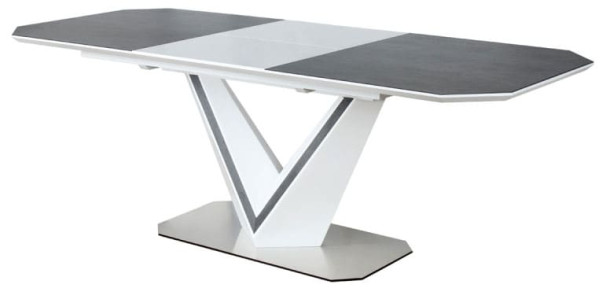 Стол раскладной обеденный Signal Valerio Ceramic Серый/Белый-0