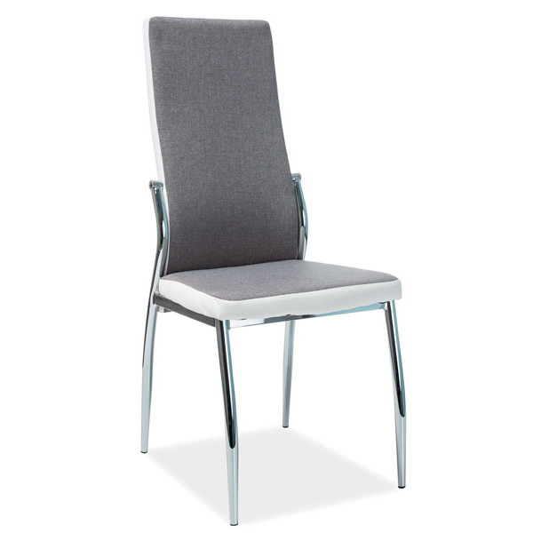Стул Signal H-237 Серо-белый хром-0