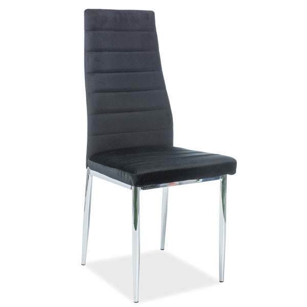 Стул Signal H-261 Velvet Черный хром-0