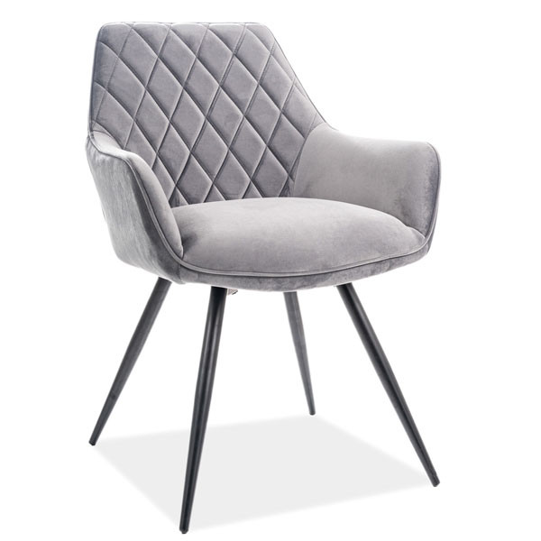 Кресло Signal Linea Velvet Серый-Черный-0