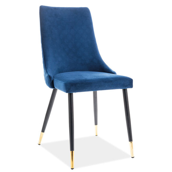 Стул Signal Piano Velvet Синий-Черный-0