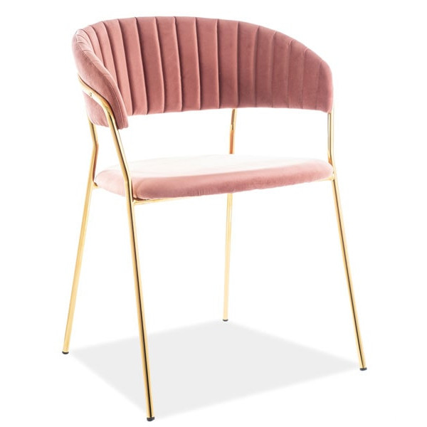 Стул Signal Lira Velvet Античная Роза-Золотой-0