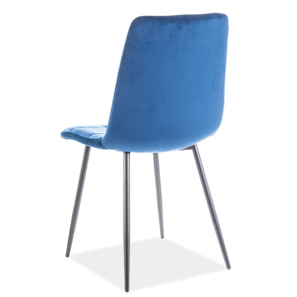 Стілець Signal Mila Velvet Синій-Чорний Стілець Signal Mila Velvet Синій-Чорний-1