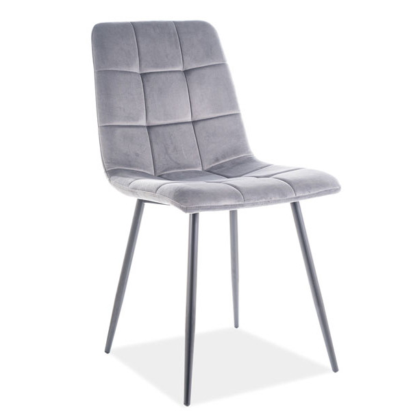 Стул Signal Mila Velvet Серый-Черный-0