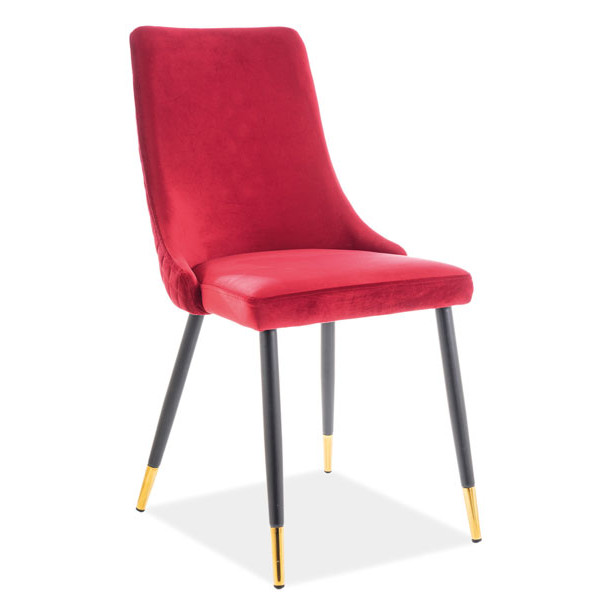 Стілець Signal Piano Velvet Бордовий-Чорний-0