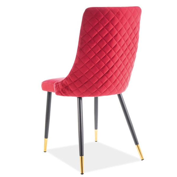 Стілець Signal Piano Velvet Бордовий-Чорний-1