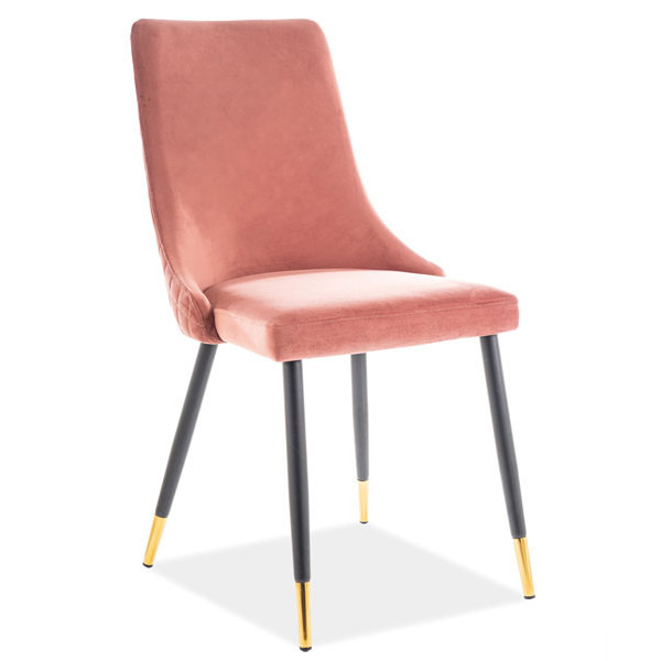 Стул Signal Piano Velvet Античный Розовый-Черный-0