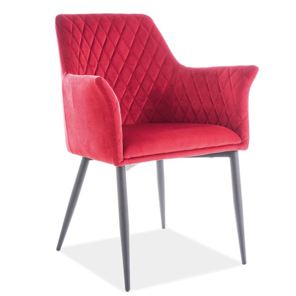 Стул Signal Sergio Velvet Бордовый-Черный-0