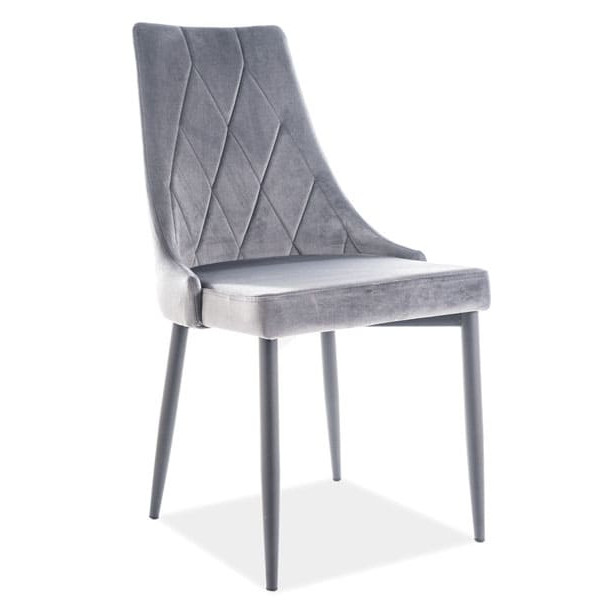 Стілець Signal Trix B Velvet Сірий-Чорний-0