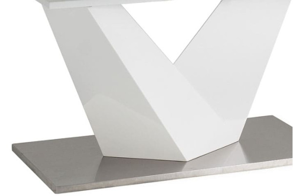 Стол раскладной обеденный Signal Alaras II 120(180)х80 Черный эфект камня/Белый-4