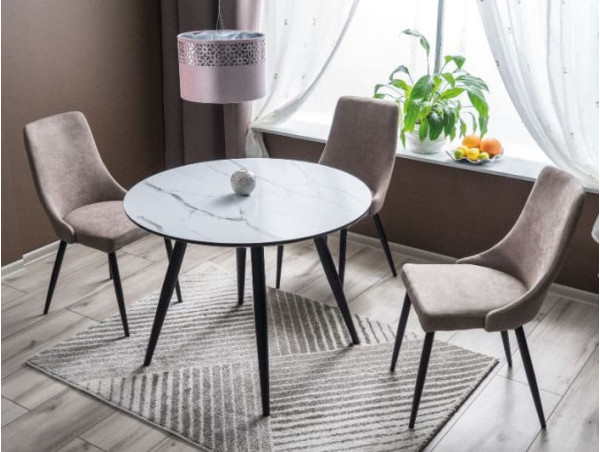 Обеденный стол Signal Ideal Ефект мармура/Черный каркас-3