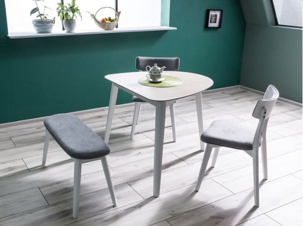 Обідній стіл Signal Karl Дуб білий/Білий-1