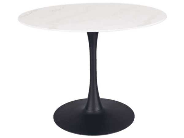 Обеденный стол Signal ONTARIO Белый эффект мрамора/Черный-1