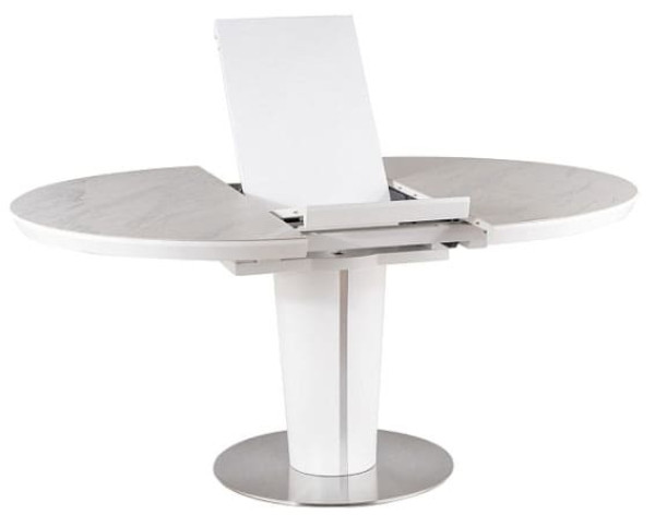 Стол раскладной обеденный Signal Orbit 120 Ceramic Белый Эффект Мармура/Белый-1