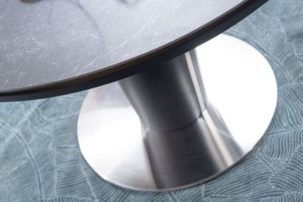 Стіл розкладний обідній Signal Orbit 120 Ceramic Сірий Ефект Мрамора/Антрацит-5