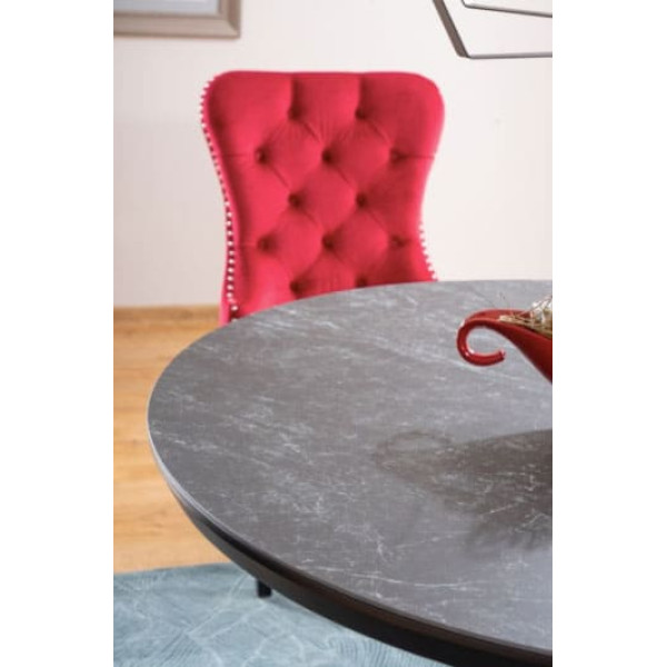 Стіл розкладний обідній Signal Orbit 120 Ceramic Сірий Ефект Мрамора/Антрацит-3