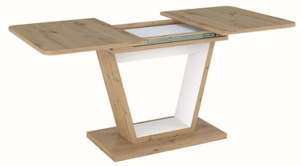 Стіл розкладний обідній Signal NIGEL Дуб Артизан/Білий-3