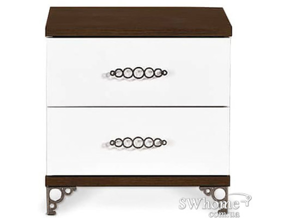 Тумба біла Embawood Мода Білий - Горіх Юкон-0