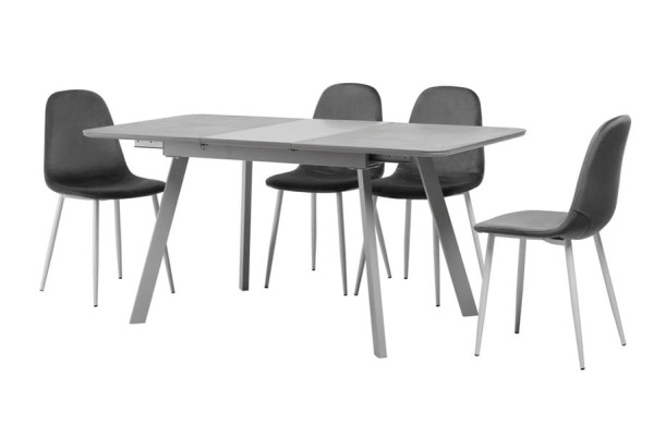 Керамический стол раскладной обеденный Vetro Mebel TM-81 Айс грей-Серый-6