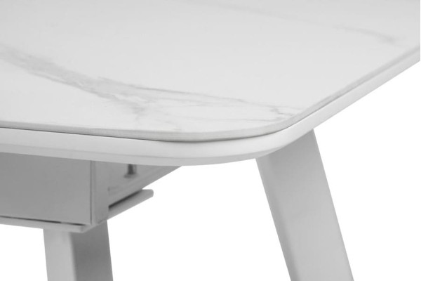 Керамічний стіл розкладний обідній Vetro Mebel TM-81 Білий мармур-6
