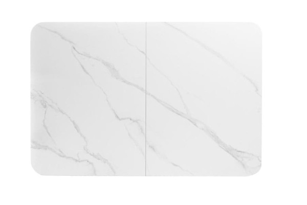 Керамічний стіл розкладний обідній Vetro Mebel TM-81 Білий мармур-10