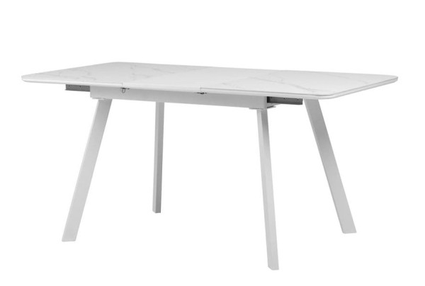 Керамічний стіл розкладний обідній Vetro Mebel TM-81 Білий мармур-2