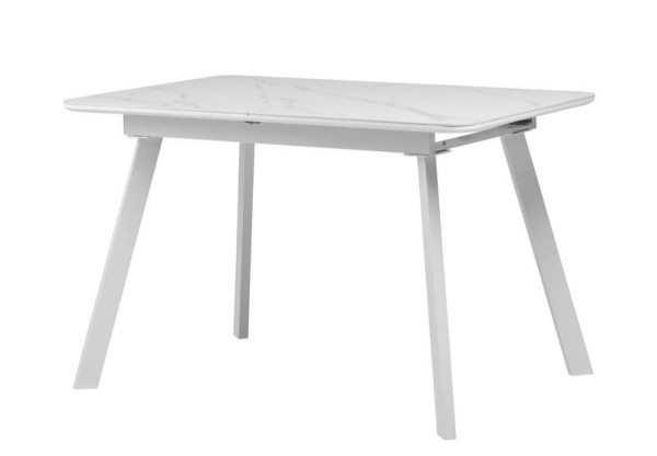 Керамічний стіл розкладний обідній Vetro Mebel TM-81 Білий мармур-0