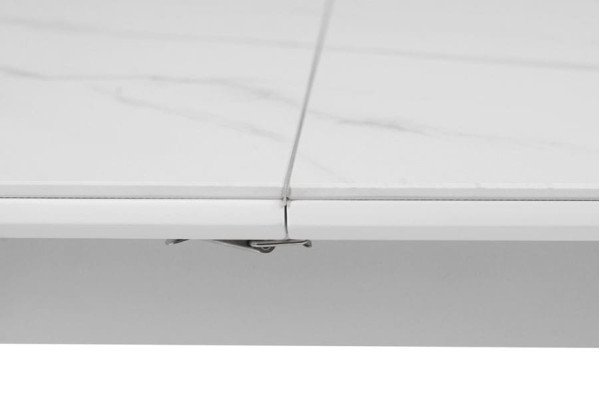 Керамічний стіл розкладний обідній Vetro Mebel TM-81 Білий мармур-11