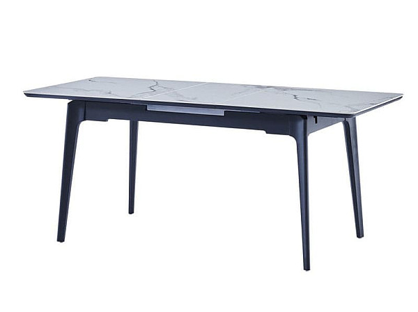 Керамический стол раскладной обеденный Vetro Mebel TM-89 Каса вайт-черный-9