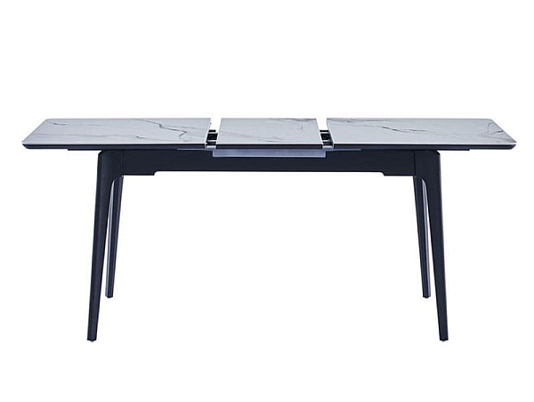 Керамический стол раскладной обеденный Vetro Mebel TM-89 Каса вайт-черный-8