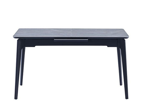 Керамічний стіл розкладний обідній Vetro Mebel TM-89 Памеса грей-чорний-1