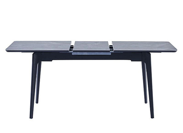 Керамічний стіл розкладний обідній Vetro Mebel TM-89 Памеса грей-чорний-2