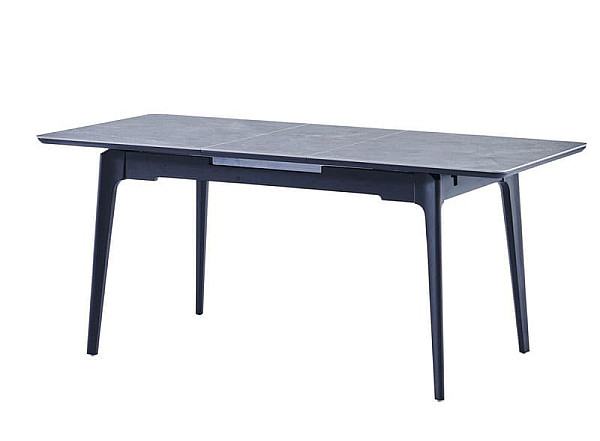 Керамічний стіл розкладний обідній Vetro Mebel TM-89 Памеса грей-чорний-4