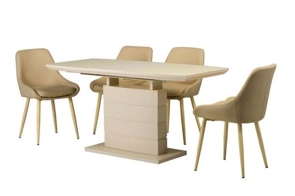 Стіл розкладний обідній Vetro Mebel TMM-50-2 Молочний-12