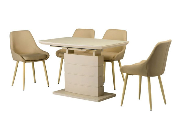 Стіл розкладний обідній Vetro Mebel TMM-50-2 Молочний-6