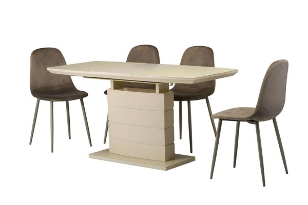 Стіл розкладний обідній Vetro Mebel TMM-50-2 Молочний-7