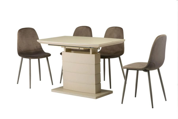 Стіл розкладний обідній Vetro Mebel TMM-50-2 Молочний-8