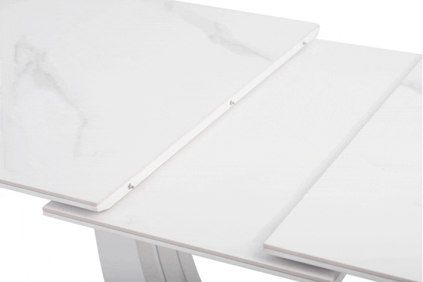 Керамический стол раскладной обеденный Vetro Mebel TML-866 Белый мрамор-11