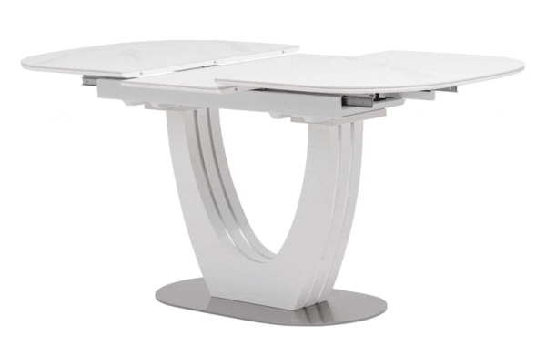 Керамический стол раскладной обеденный Vetro Mebel TML-866 Белый мрамор-6