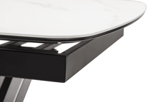 Керамический стол раскладной обеденный Vetro Mebel TML-870 Белый мрамор-7