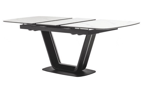 Керамический стол раскладной обеденный Vetro Mebel TML-870 Белый мрамор-3