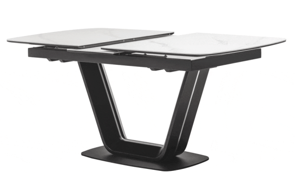 Керамический стол раскладной обеденный Vetro Mebel TML-870 Белый мрамор-2