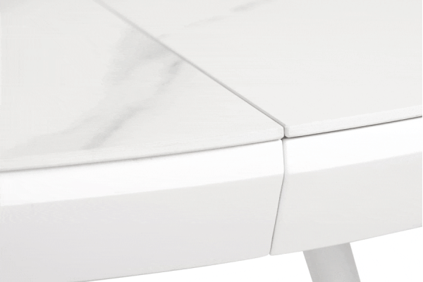 Раскладной обеденный стол Vetro Mebel TML-875 Белый мрамор-5