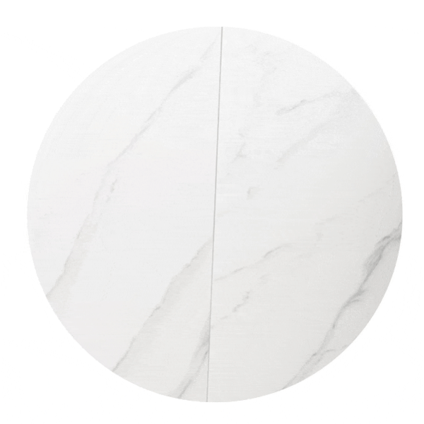 Раскладной обеденный стол Vetro Mebel TML-875 Белый мрамор-9